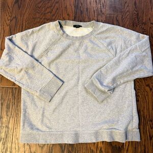 Crew women’s basic essential Heather Gray Crewneck size  Large vintage feel 2018